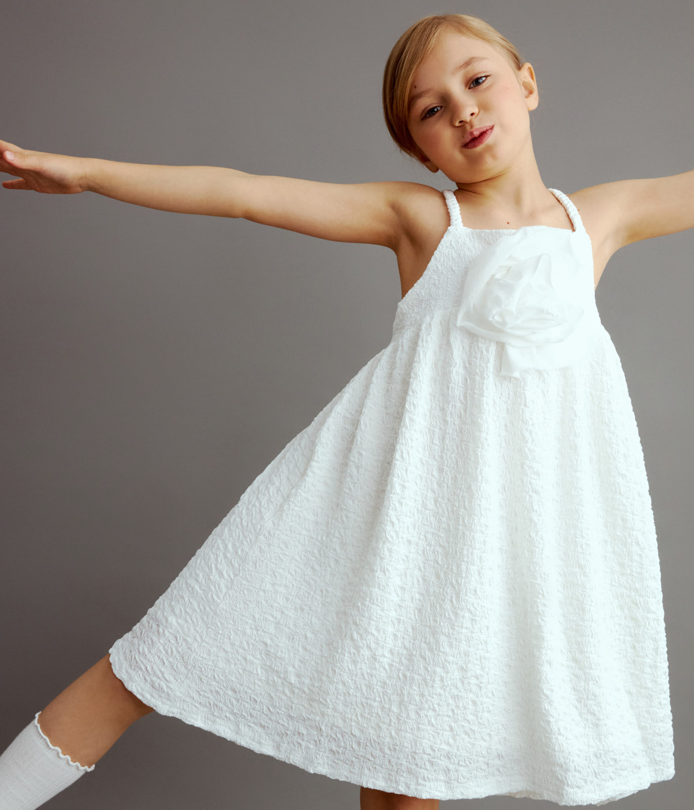 GIRLS bow dress SS/Платье детское/SS24TKG085