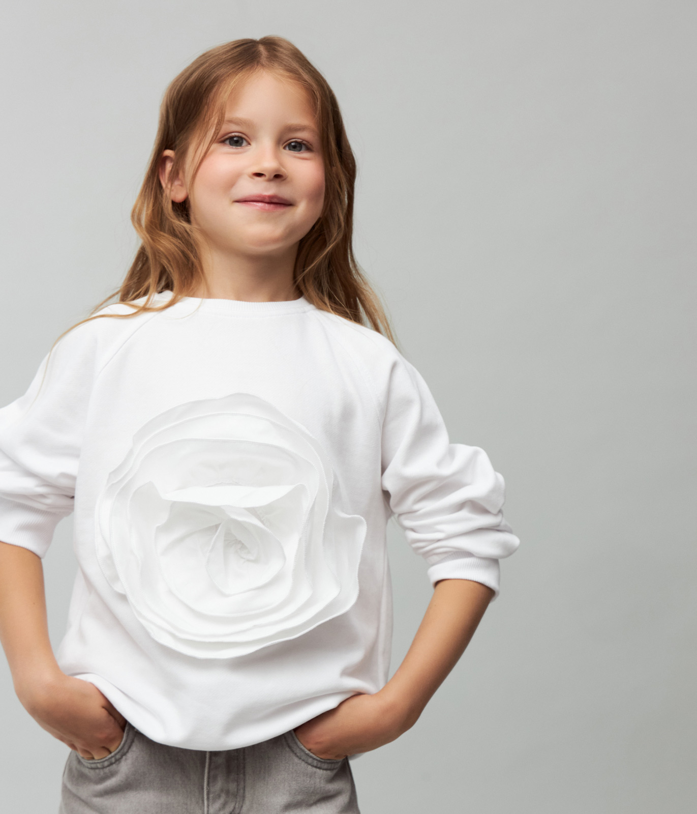 GIRLS Bow jumper sweat/ Джемпер детский/SS24TKG087