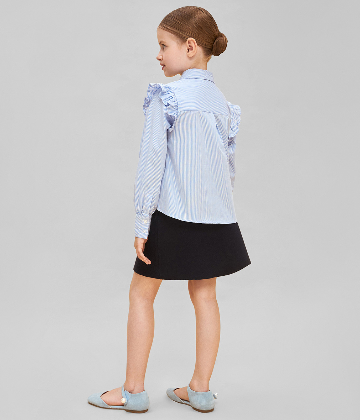 GIRLS School striped shirt/ Рубашка детская AW24TKG012