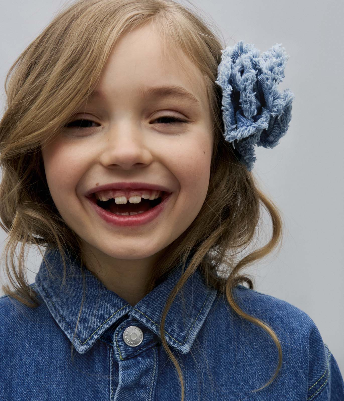 GIRLS Denim flower/Цветок-брошь/SS24TKG086