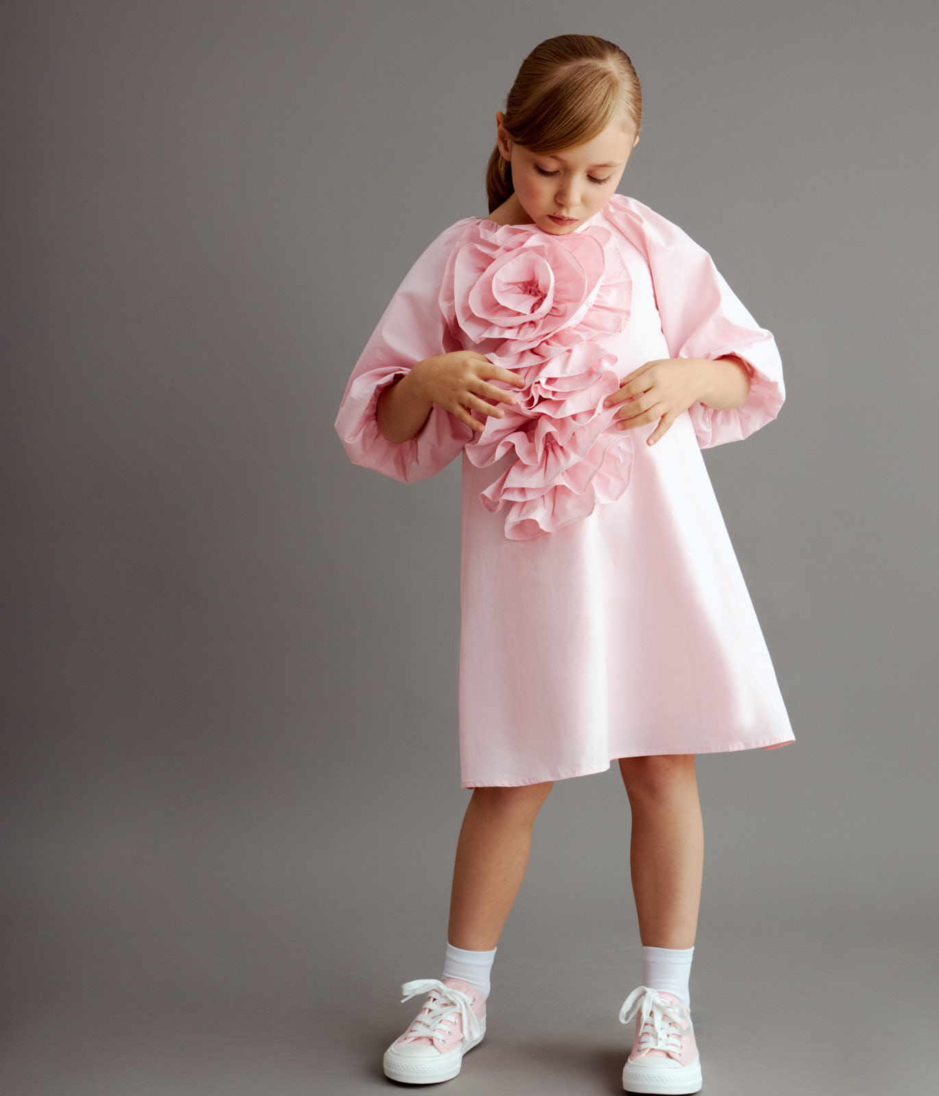 GIRLS poplin dress SS/Платье детское/SS24TKG055