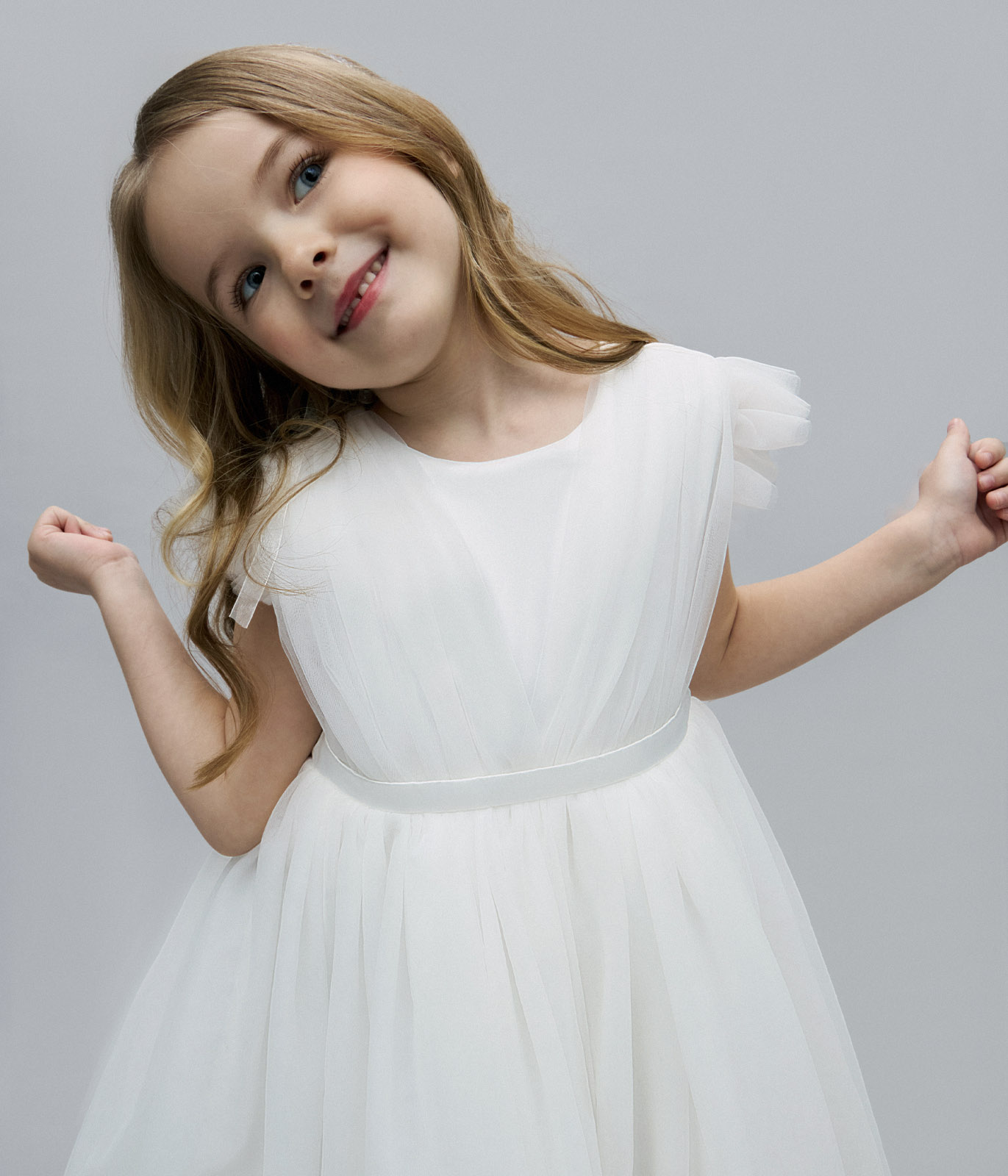 GIRLS Mesh dress/ Платье детское/AW23TKG056