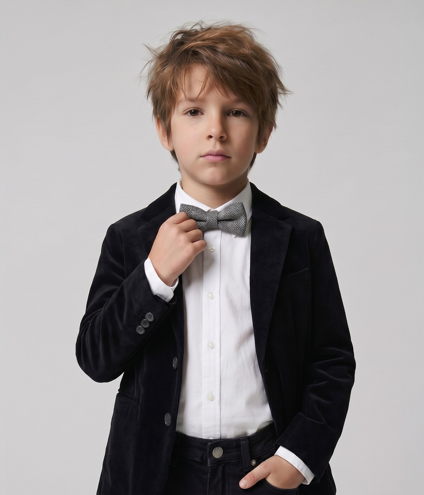 BOYS Velour Blazer/Велюровый пиджак для мальчиков/AW24TKU011