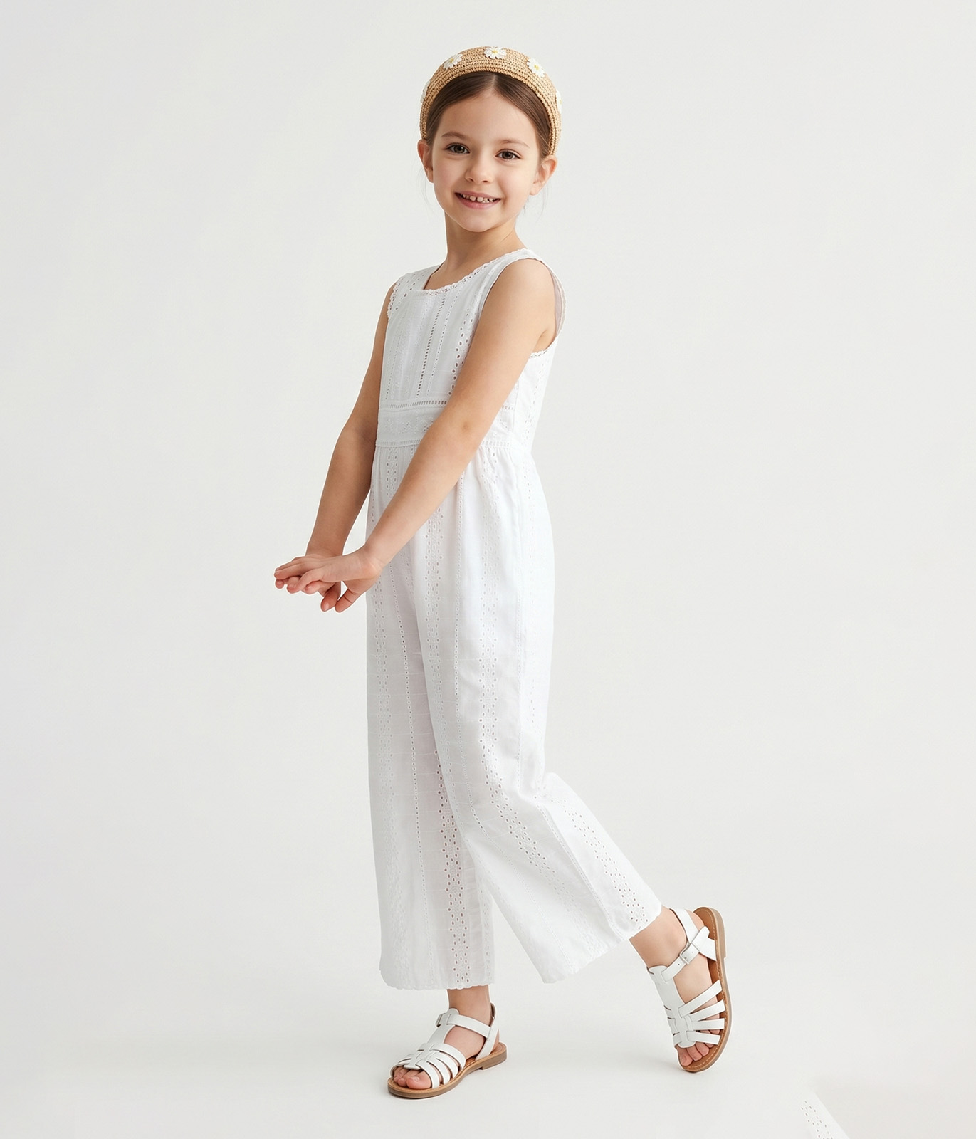 GIRLS embroidery dungaree/ Комбинезон детский/SS24TKG024