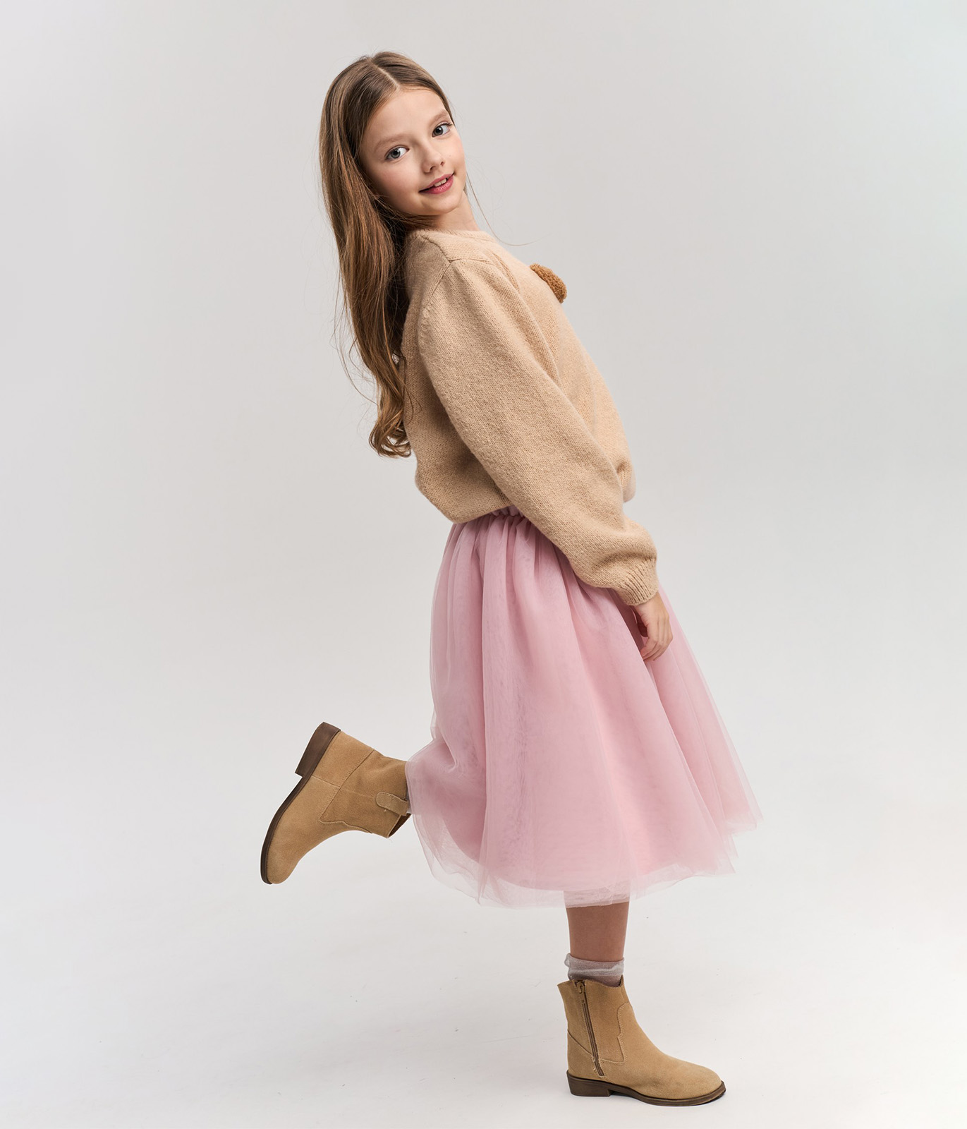 GIRLS Mesh skirt/ Юбка детская/AW23TKG060