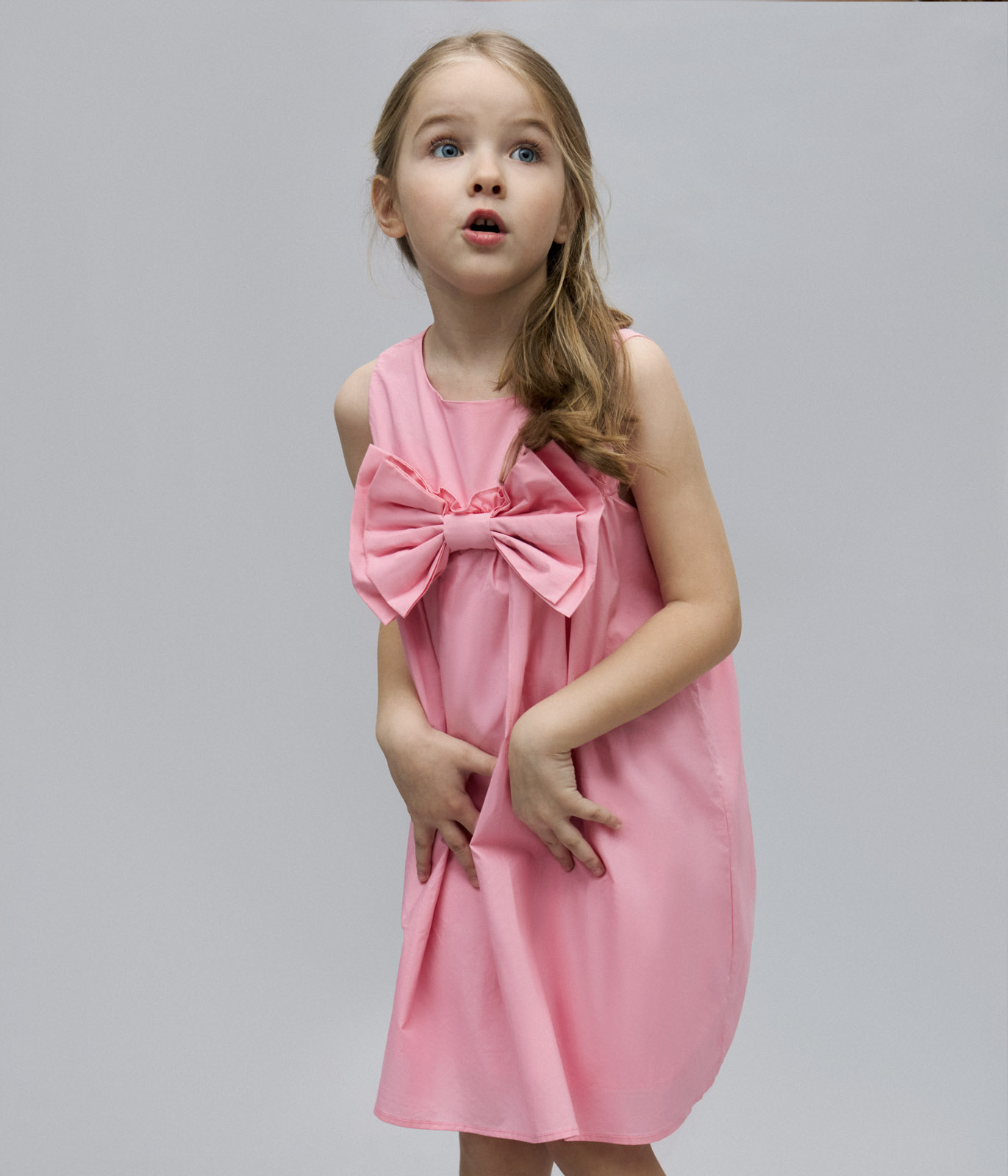 GIRLS poplin dress SS/Платье детское/SS24TKG095
