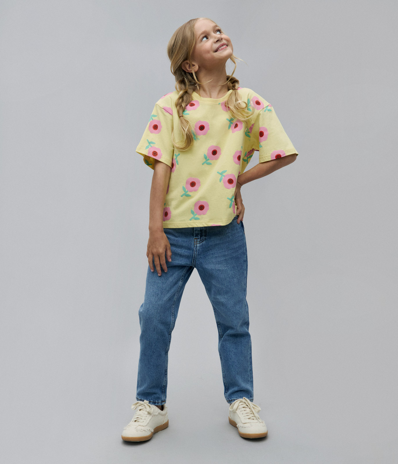GIRLS AOP flowers tee SS/ Футболка детская к/р/SS24TKG036