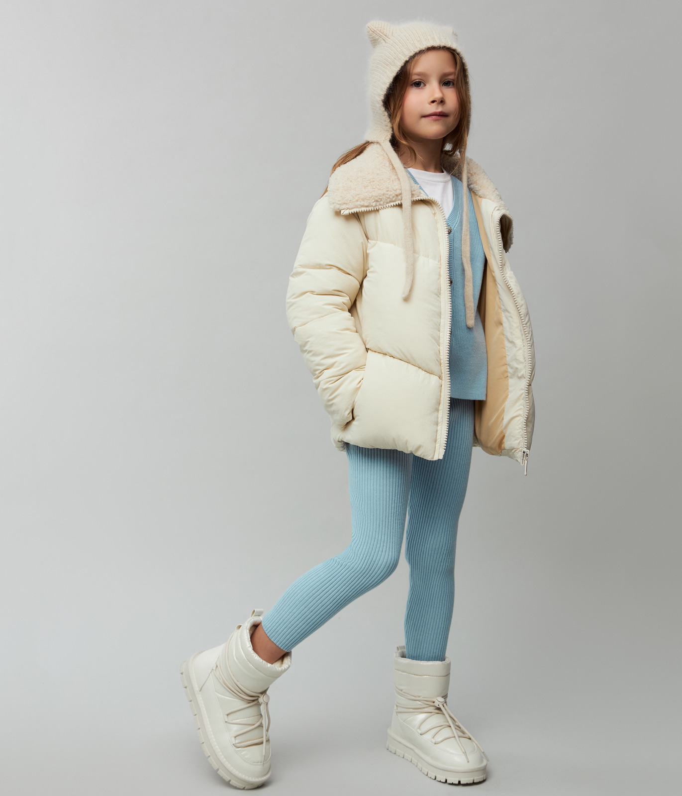 GIRLS Jacket Fur collar/ Куртка детская AW24TKG019