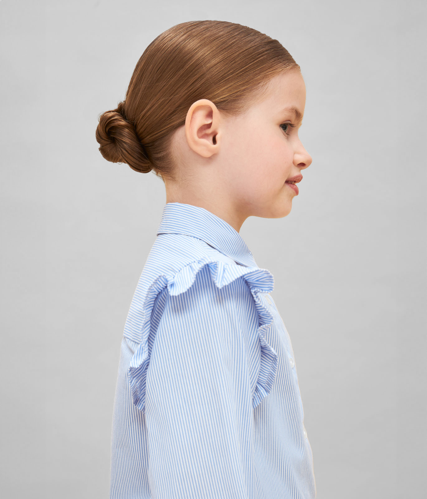 GIRLS School striped shirt/ Рубашка детская AW24TKG012