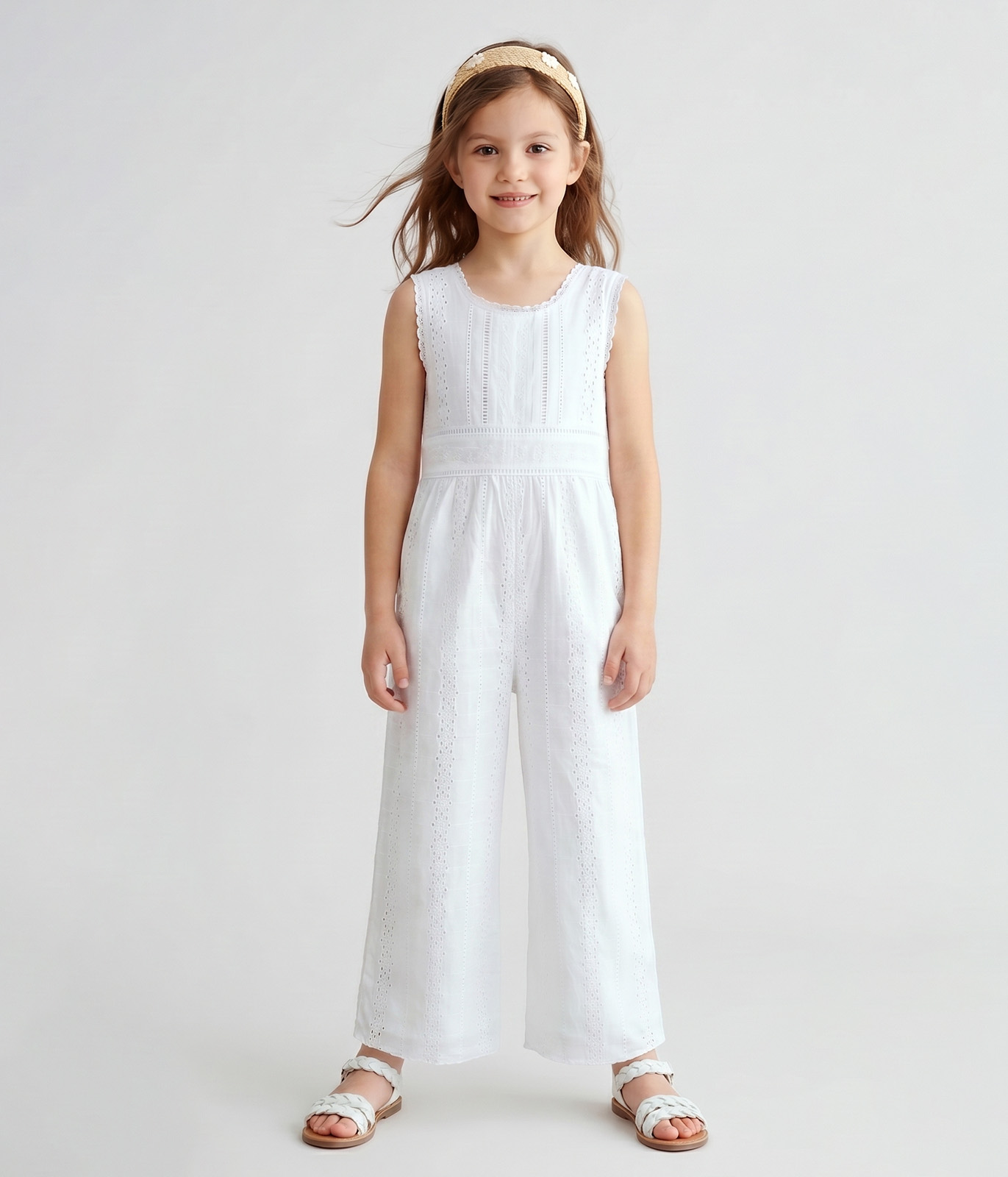 GIRLS embroidery dungaree/ Комбинезон детский/SS24TKG024