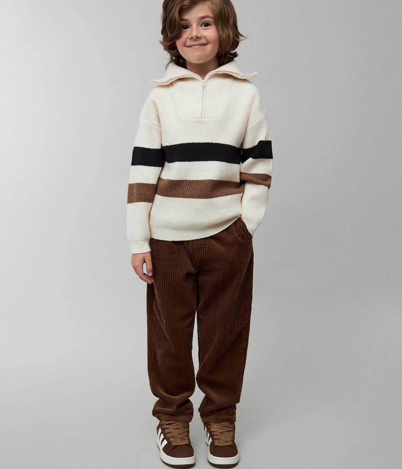 BOYS striped jumper knitted/Джемпер детский/AW24TKB025