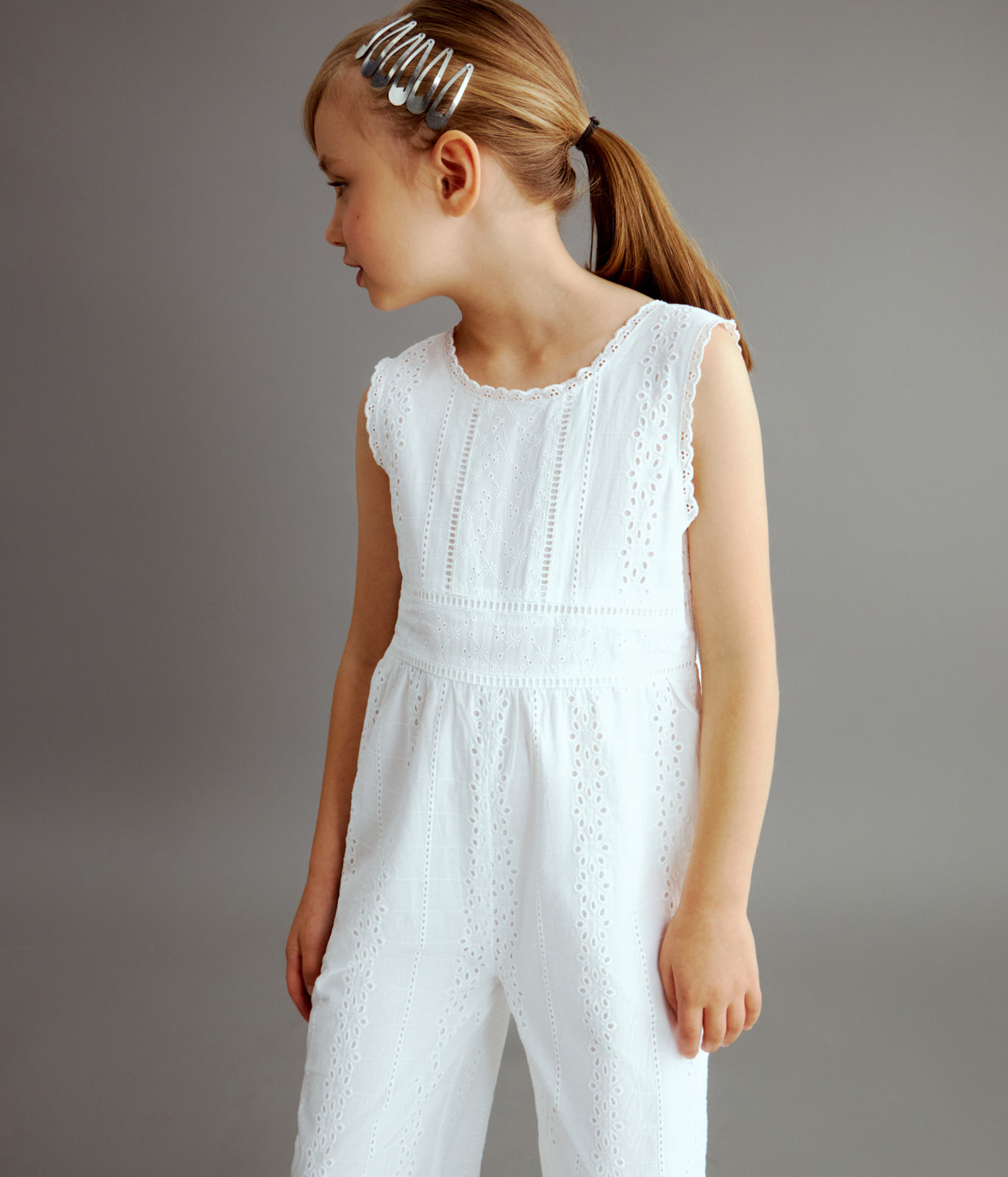 GIRLS embroidery dungaree/ Комбинезон детский/SS24TKG024