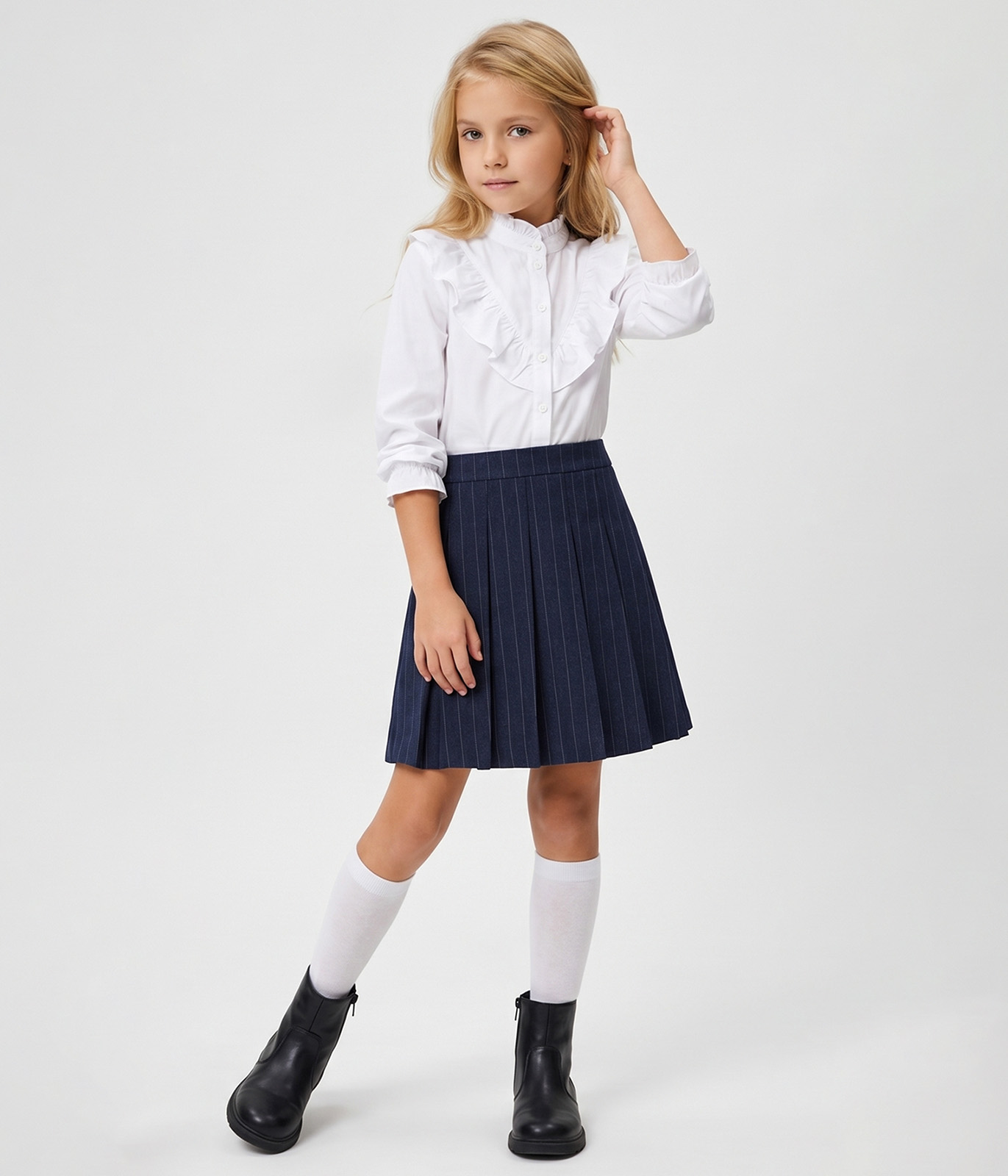 GIRLS School Skirt/ Юбка детская AW24TKG003