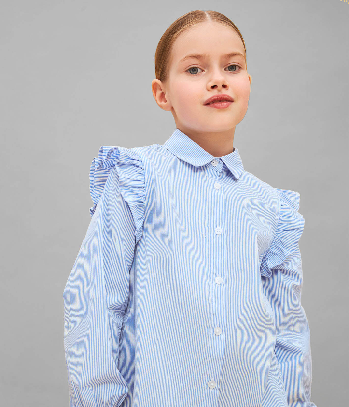 GIRLS School striped shirt/ Рубашка детская AW24TKG012