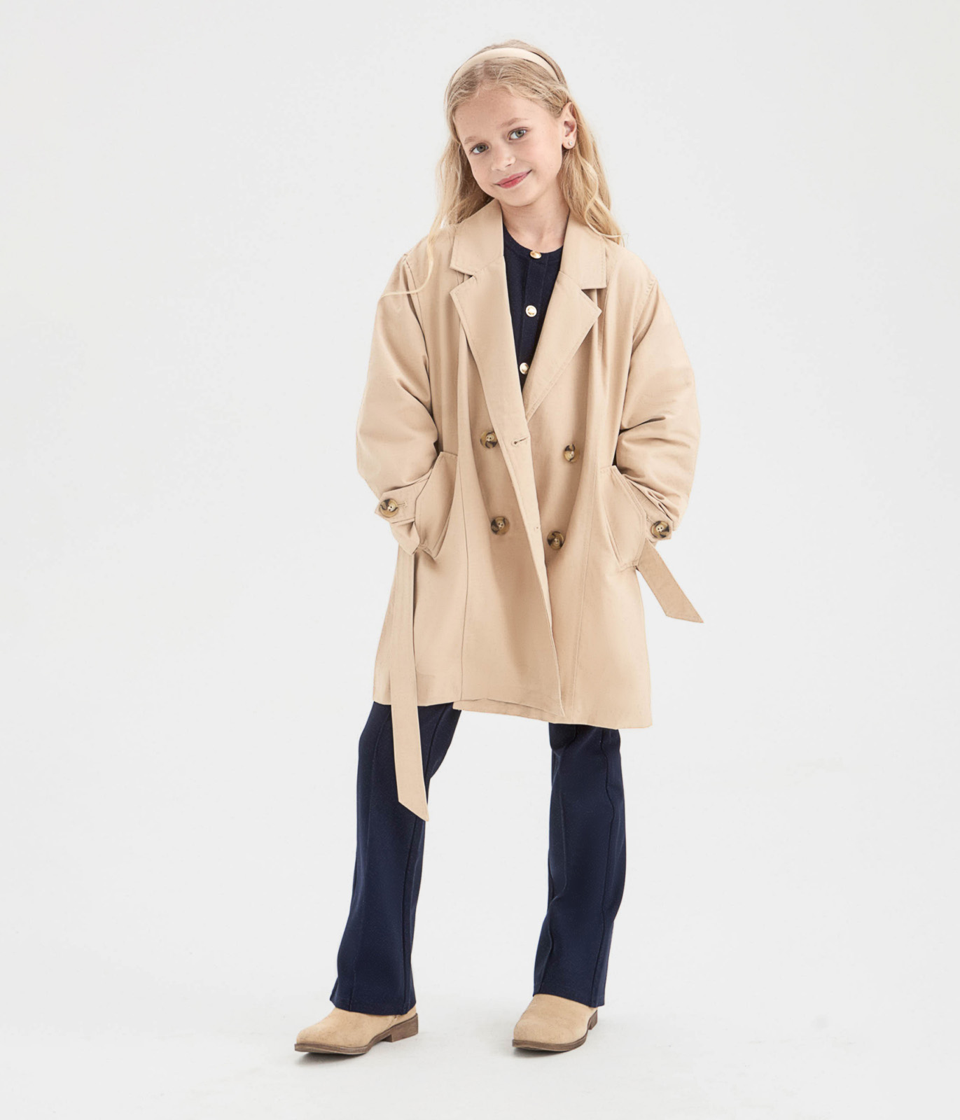 GIRLS Trench coat/Пальто детское/SS24TKG015