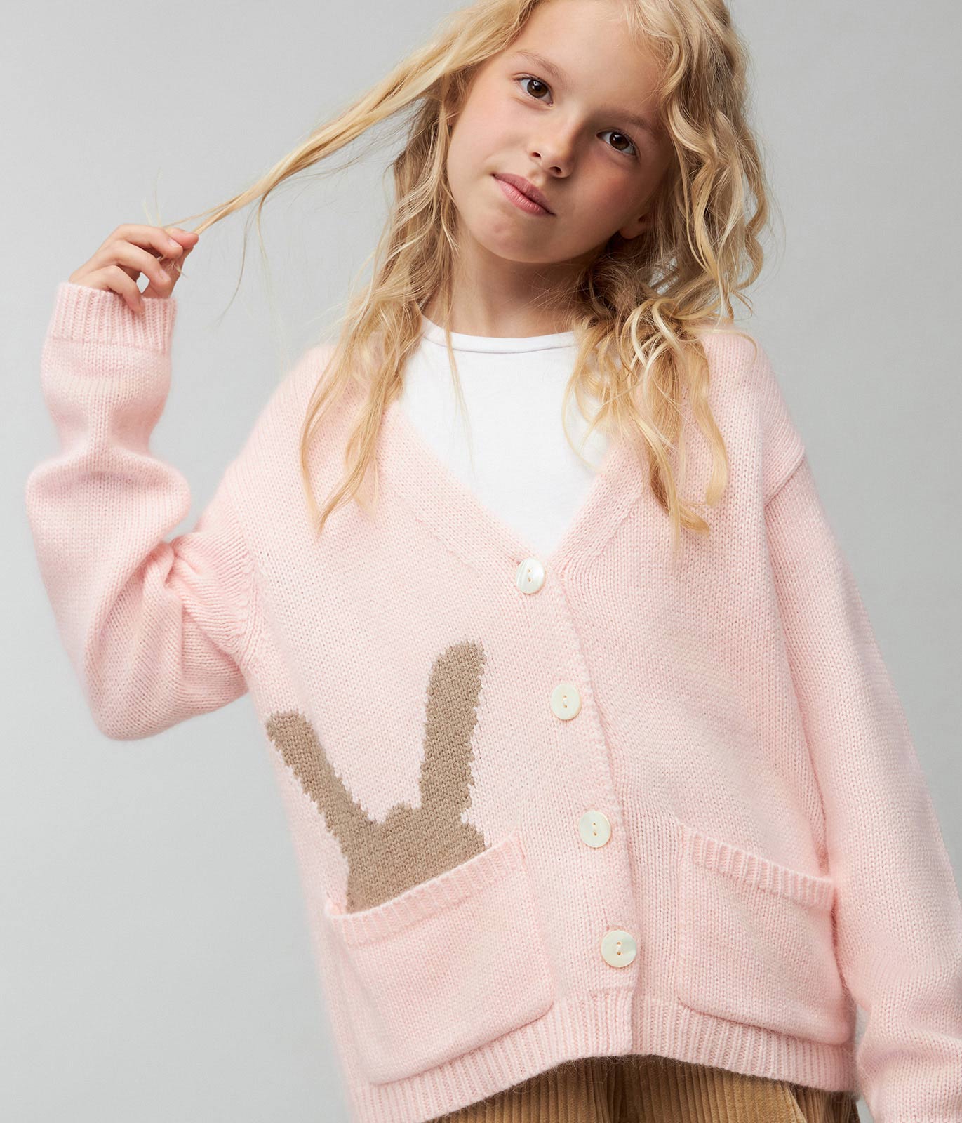 GIRLS Cardi knitted/Кардиган детский/AW23TKG044