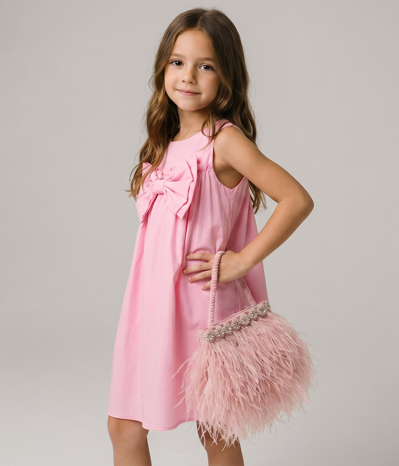 GIRLS poplin dress SS/Платье детское/SS24TKG095