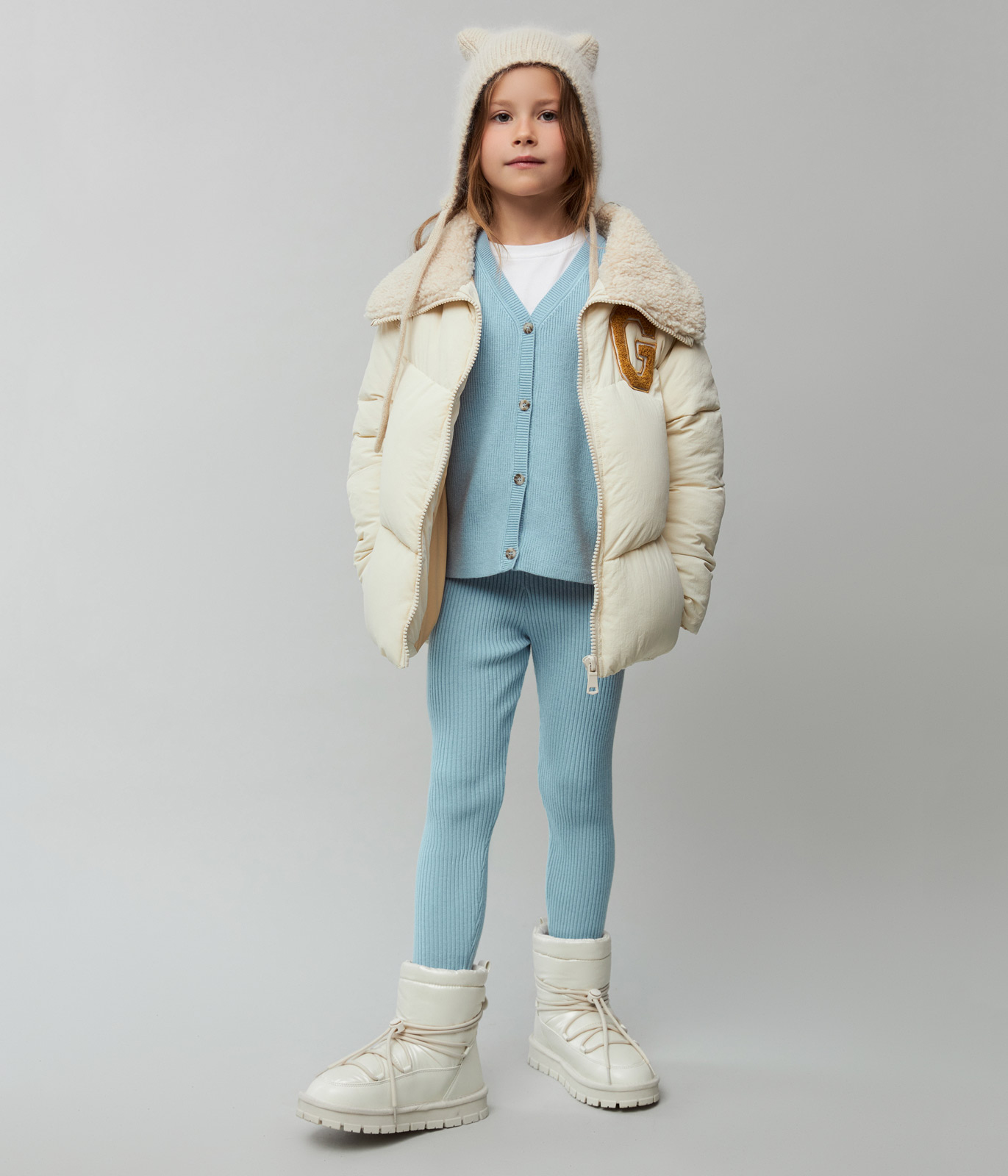 GIRLS Jacket Fur collar/ Куртка детская AW24TKG019
