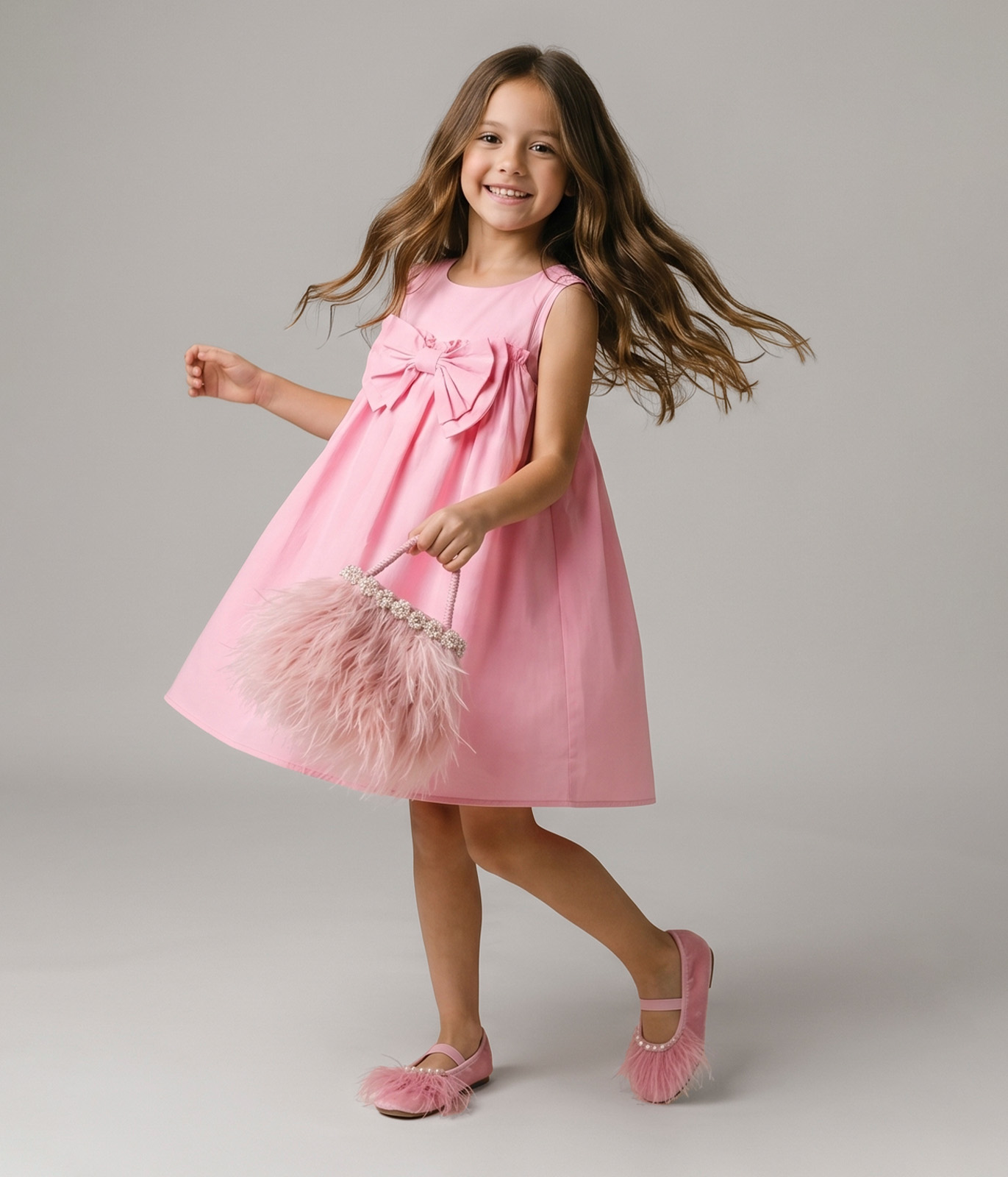 GIRLS poplin dress SS/Платье детское/SS24TKG095