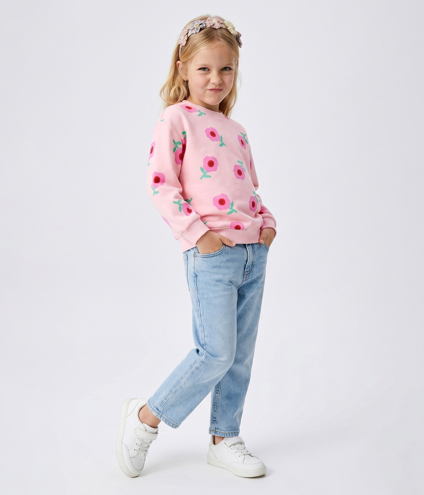 GIRLS Jumper sweat/ Джемпер детский/SS24TKG039