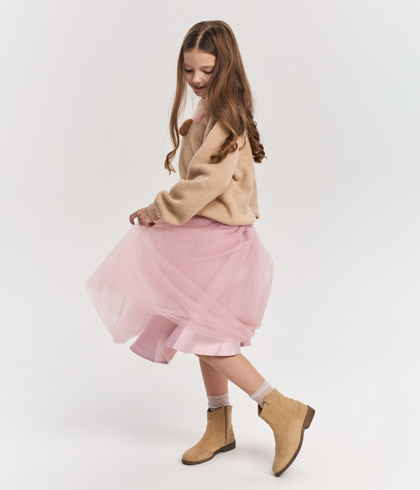GIRLS Mesh skirt/ Юбка детская/AW23TKG060