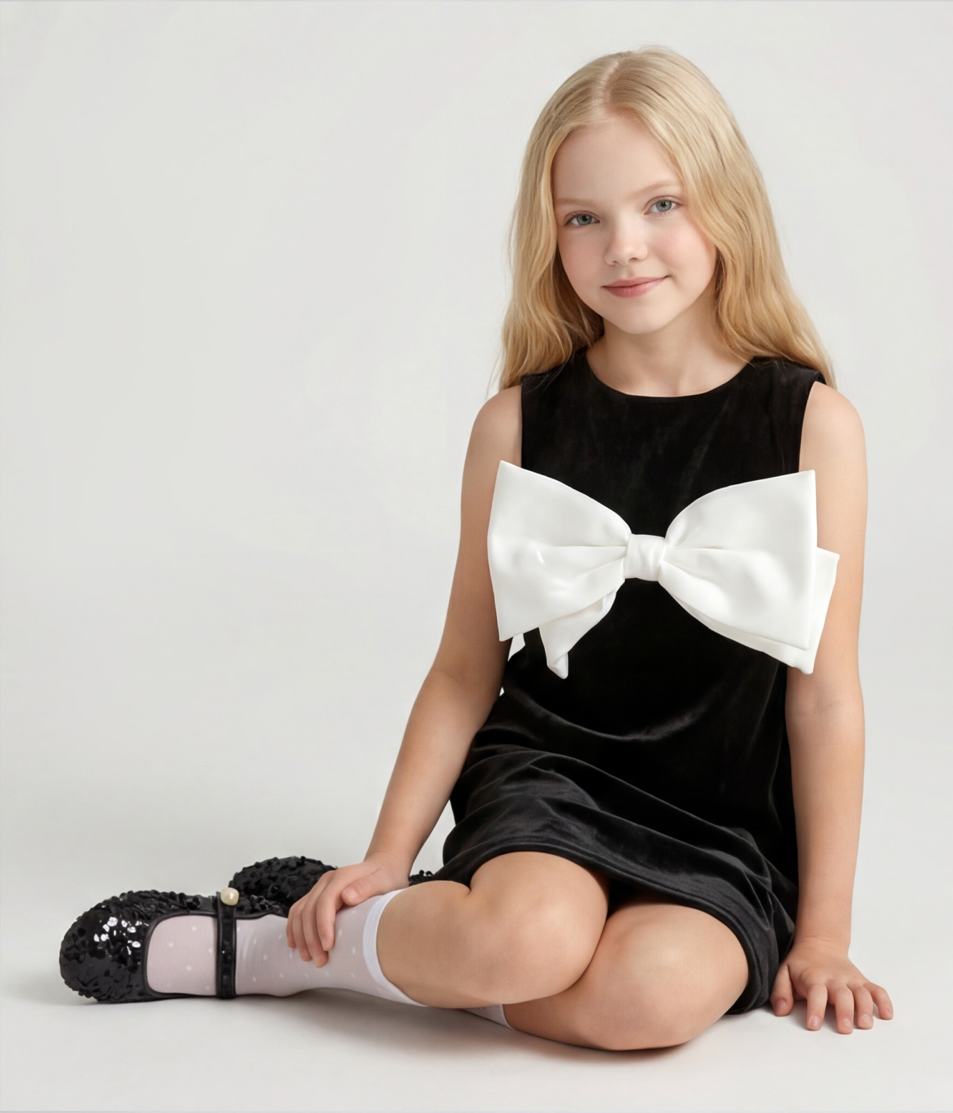 GIRLS bow dress/ Платье детское/AW23TKG055
