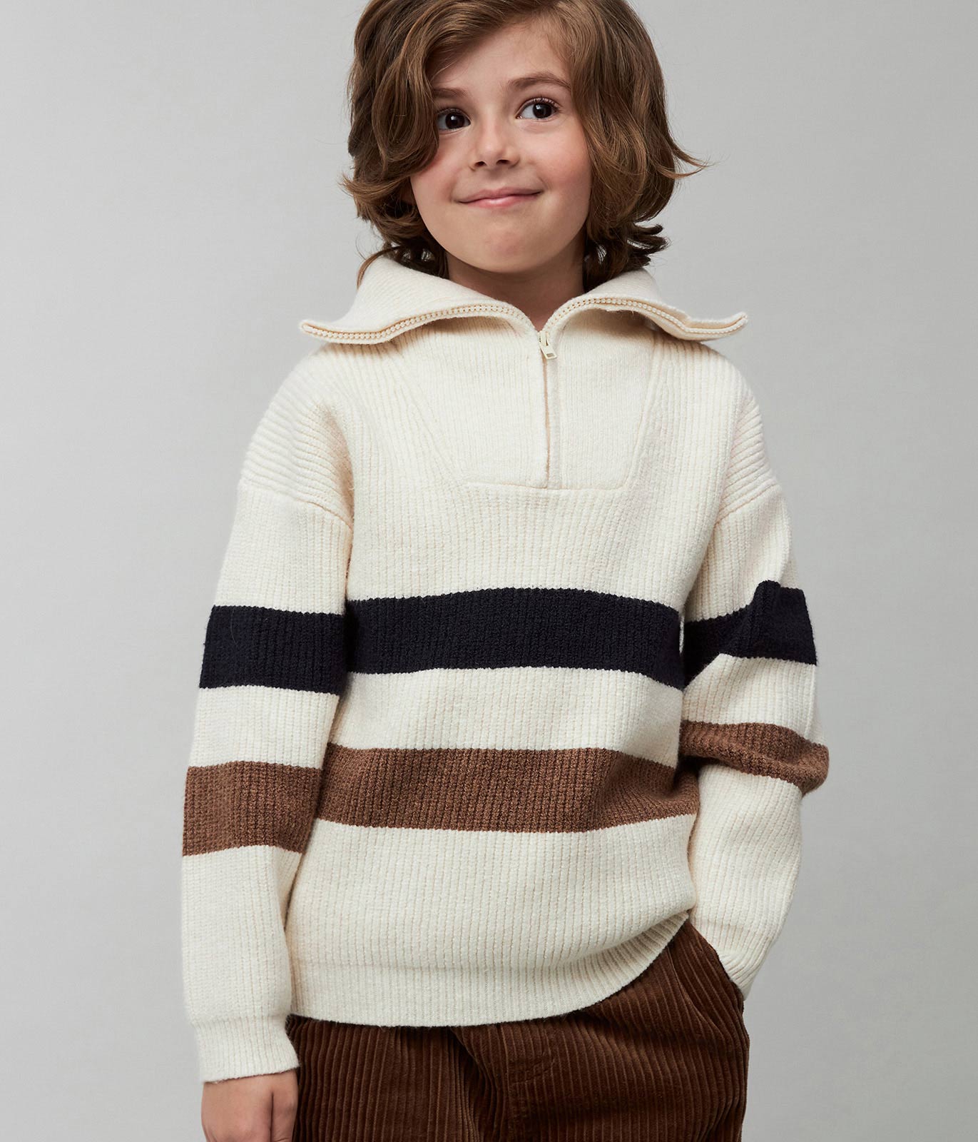 BOYS striped jumper knitted/Джемпер детский/AW24TKB025