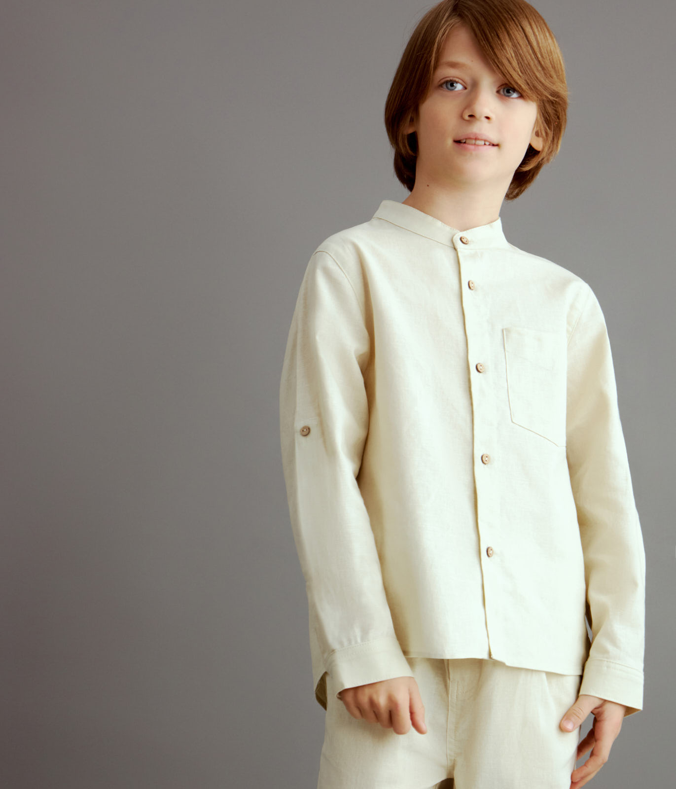 BOYS linen shirt/ Рубашка детская/SS24TKB025