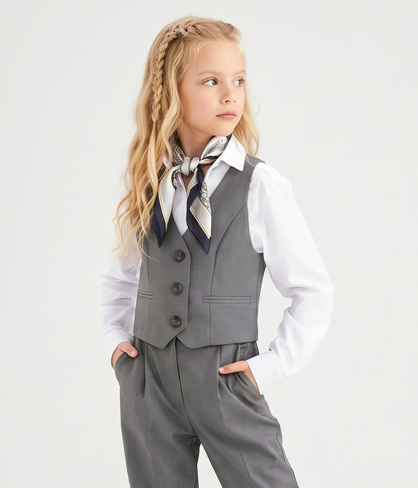 GIRLS Vest/Жилет детский/AW25TKG018