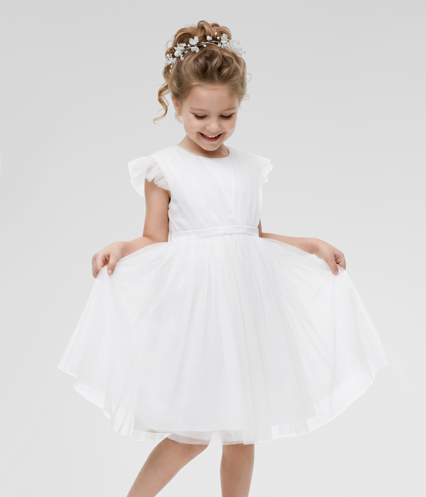 GIRLS Mesh dress/ Платье детское/AW23TKG056