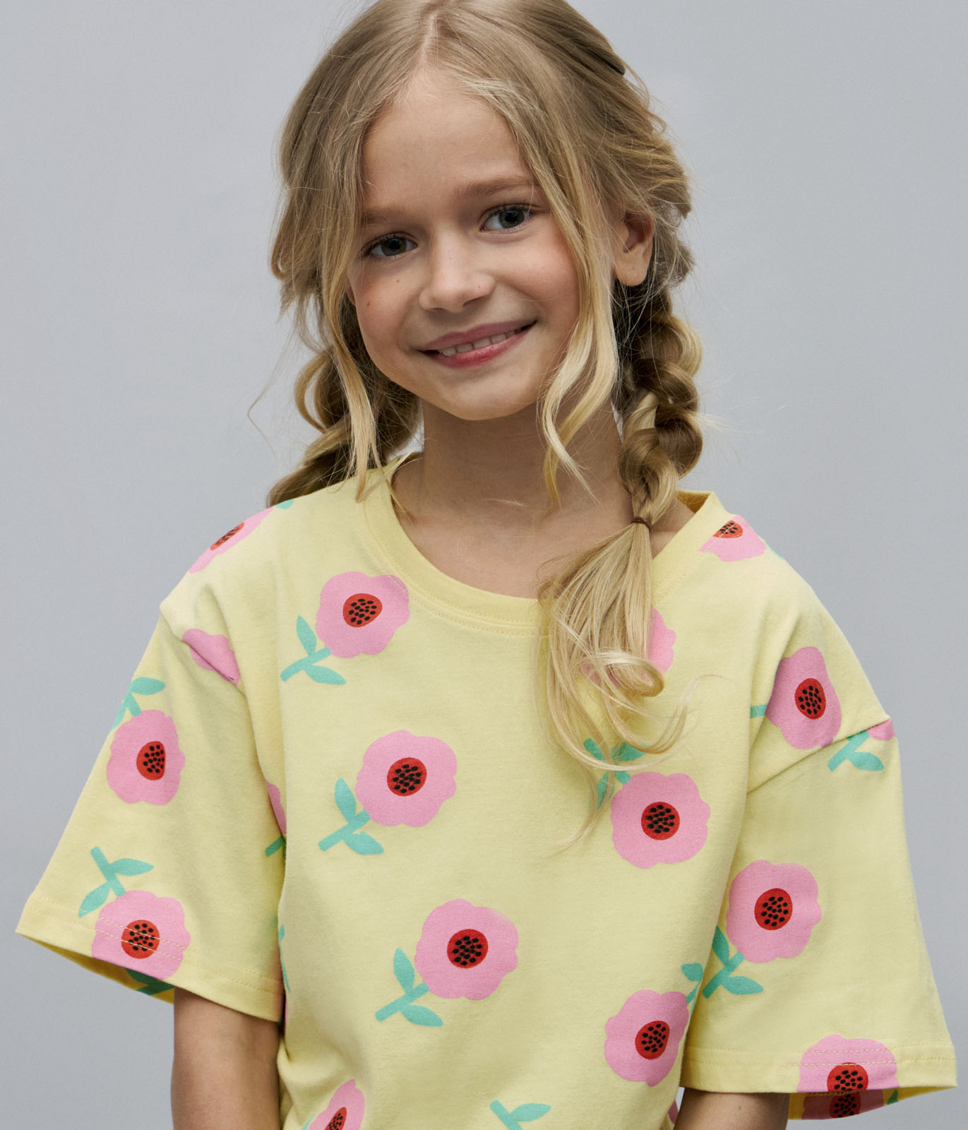 GIRLS AOP flowers tee SS/ Футболка детская к/р/SS24TKG036