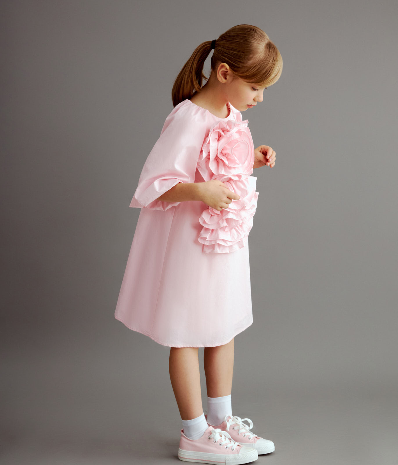 GIRLS poplin dress SS/Платье детское/SS24TKG055