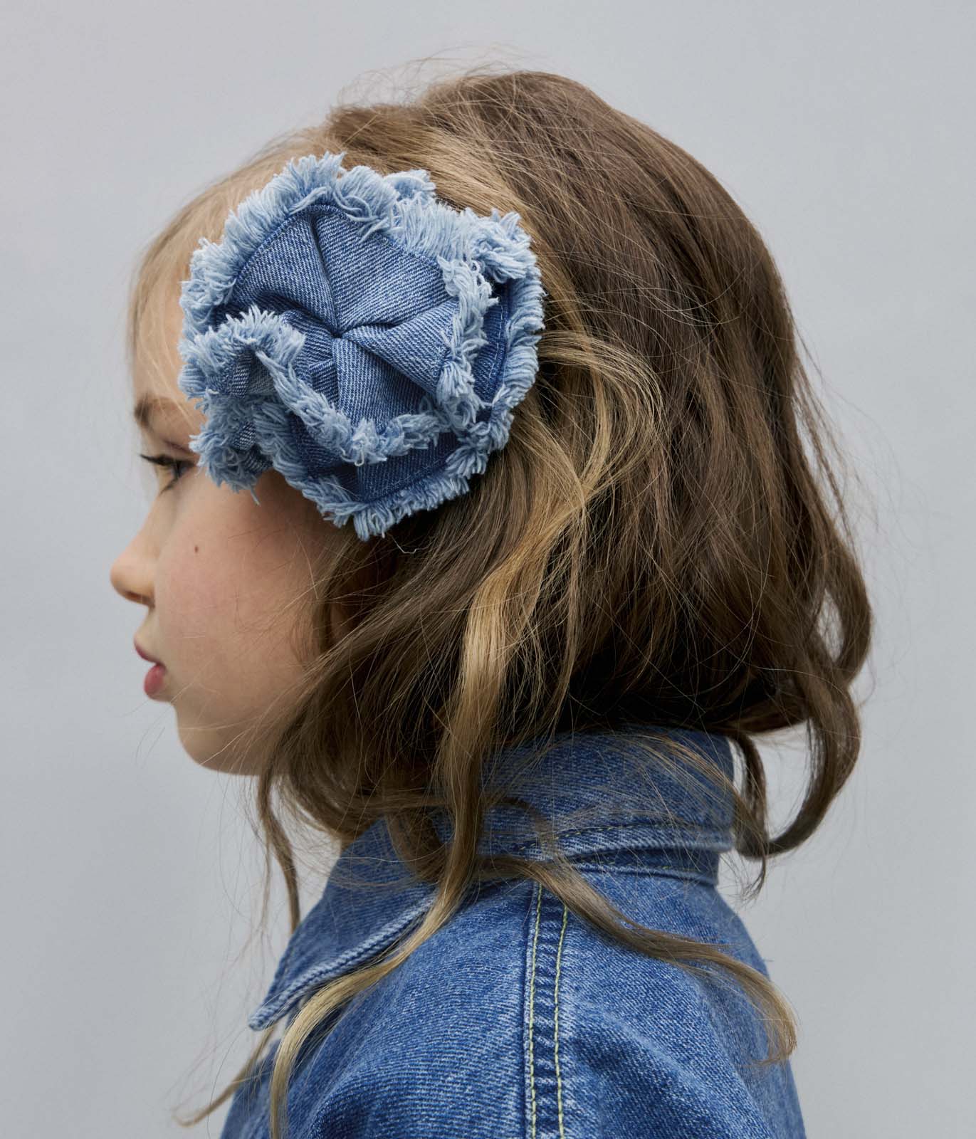 GIRLS Denim flower/Цветок-брошь/SS24TKG086