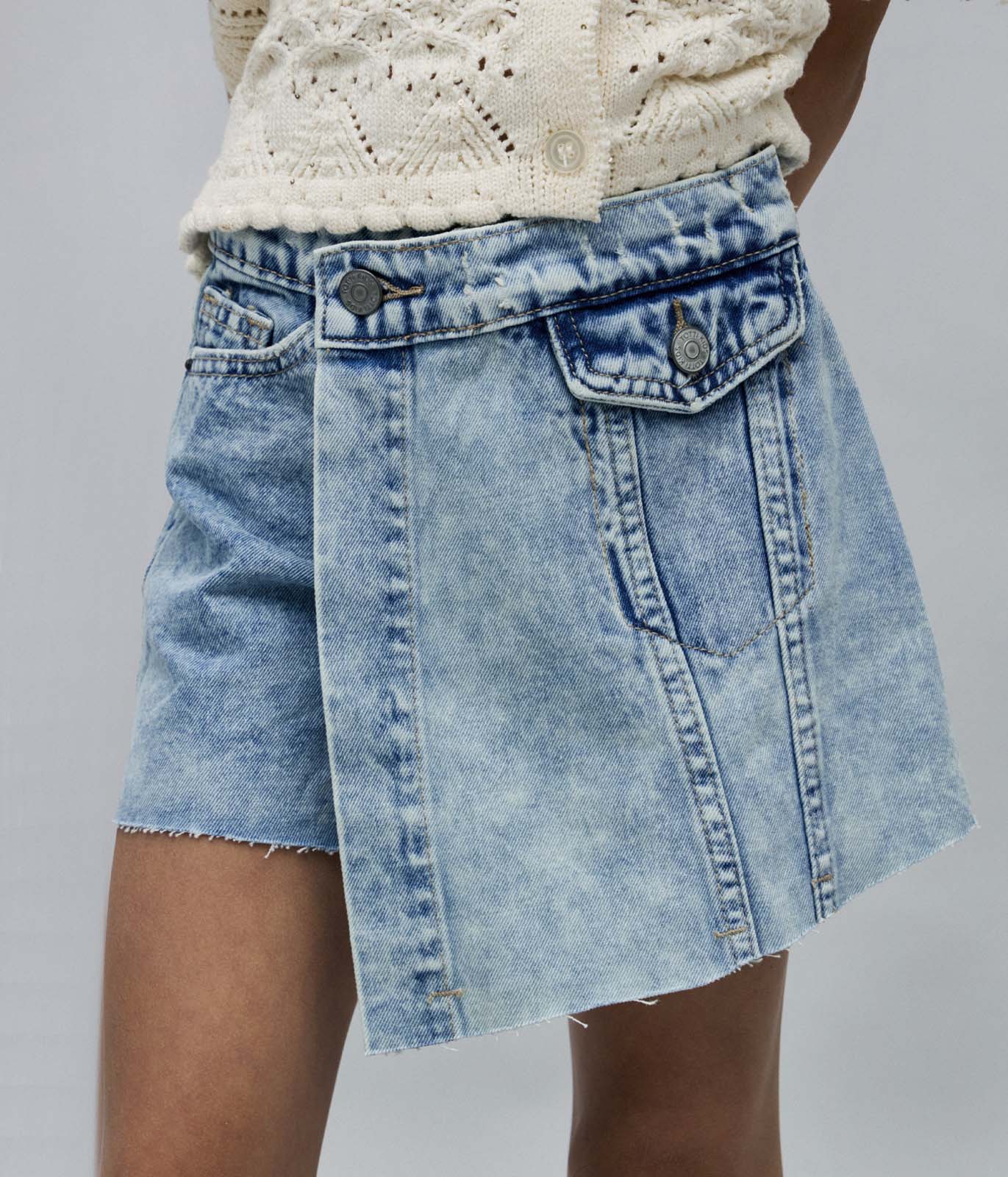 GIRLS Shorts denim/ Юбка -Шорты детские/SS24TKG029