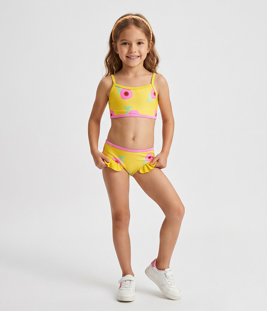 GIRLS Tankini/ Костюм купальный детский/SS24TKG050 желтый