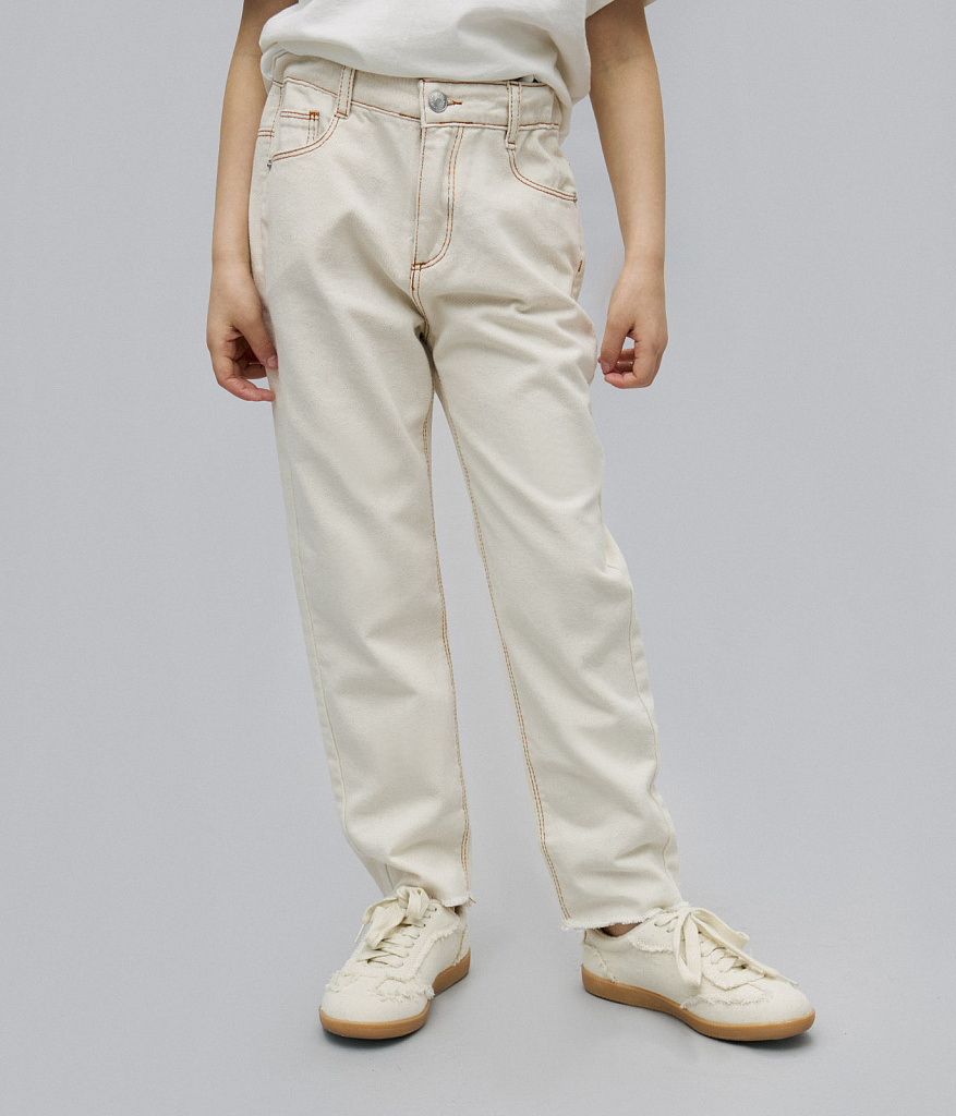 GIRLS Jeans/ Брюки детские/SS24TKG042 молочный