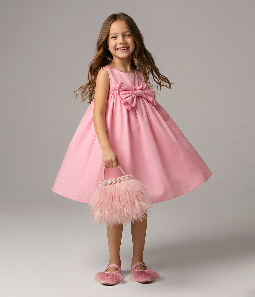 GIRLS poplin dress SS/Платье детское/SS24TKG095