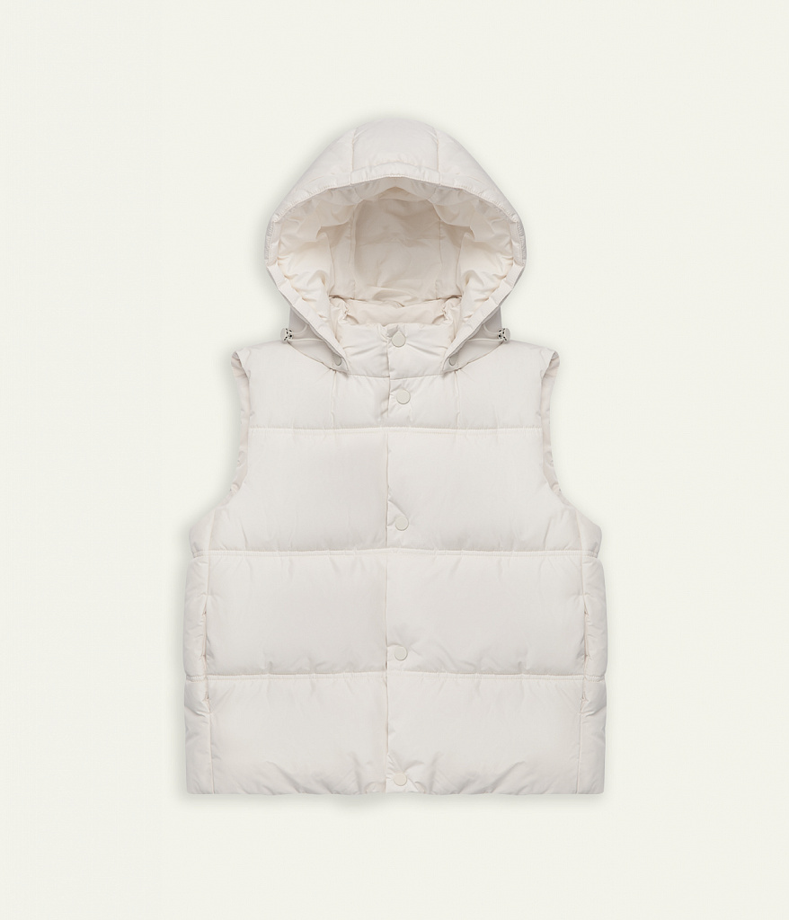 GIRLS Padded vest/Детский утепленный жилет /SS25TKG002  молочный
