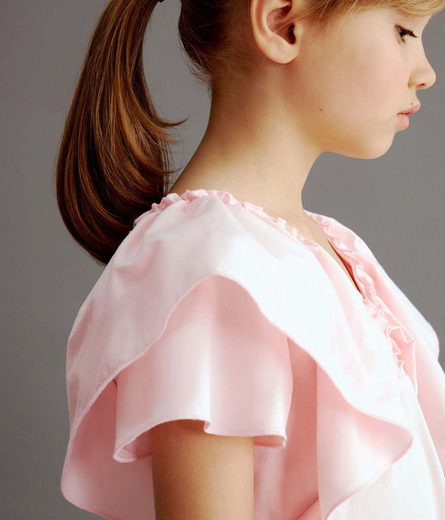 GIRLS Blouse/ Блузка детская/SS24TKG004 розовый
