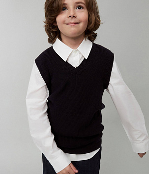 BOYS V-neck vest knitted/ Жилет детский/AW24TKB002