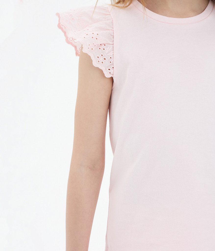 GIRLS frills vest/ Майка детская/SS24TKG064 розовый