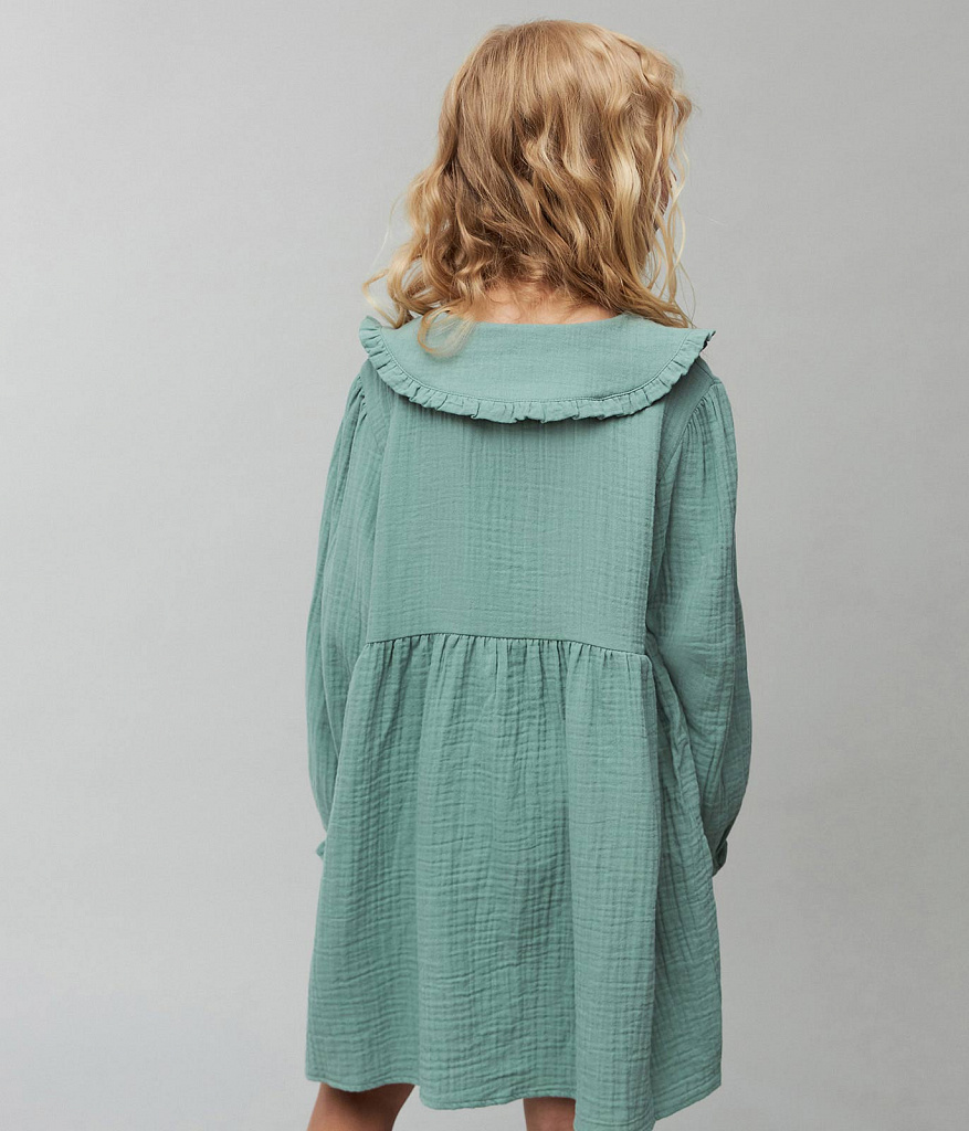 GIRLS dress/ Платье детское/AW23TKG030 изумруд