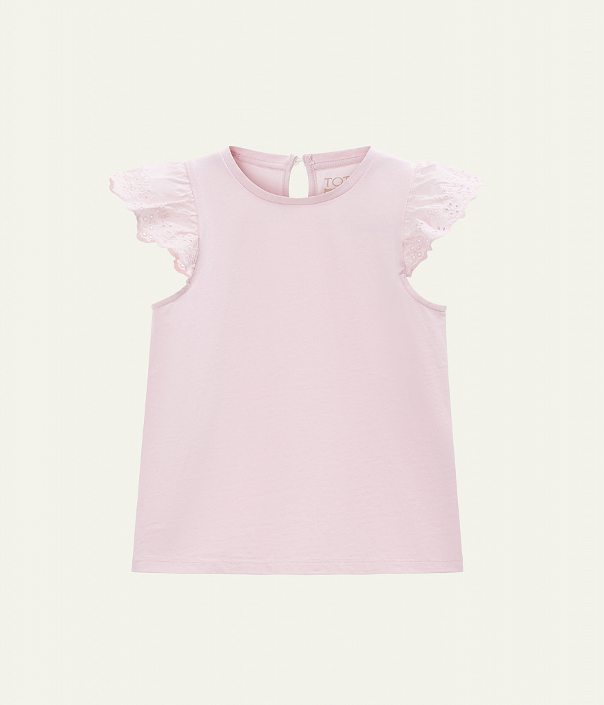 GIRLS frills vest/ Майка детская/SS24TKG064 розовый
