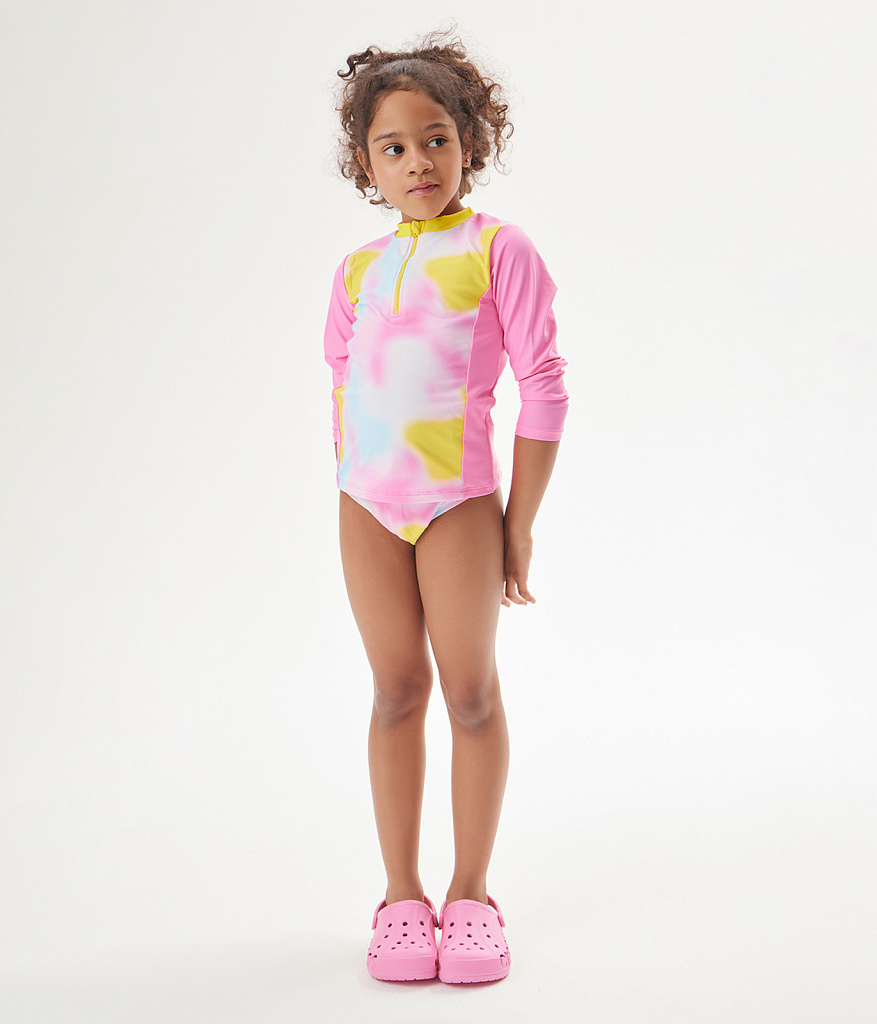GIRLS set sunsafe LS tee and monokini/ Купальник детский/SS24TKG106