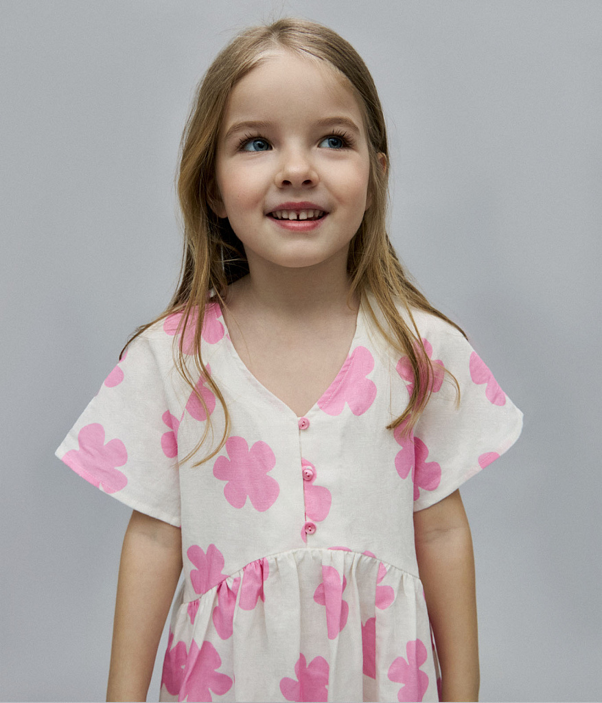 GIRLS Dress/ Платье детское/SS24TKG003 белый