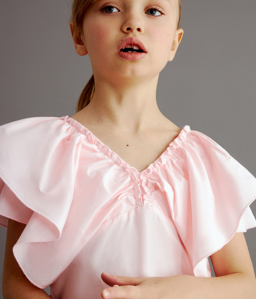 GIRLS Blouse/ Блузка детская/SS24TKG004 розовый