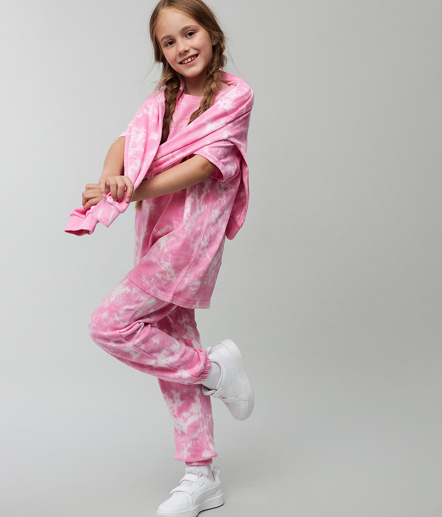 GIRLS Tie dye tee SS/ Футболка детская к/р/SS24TKG056 розовый