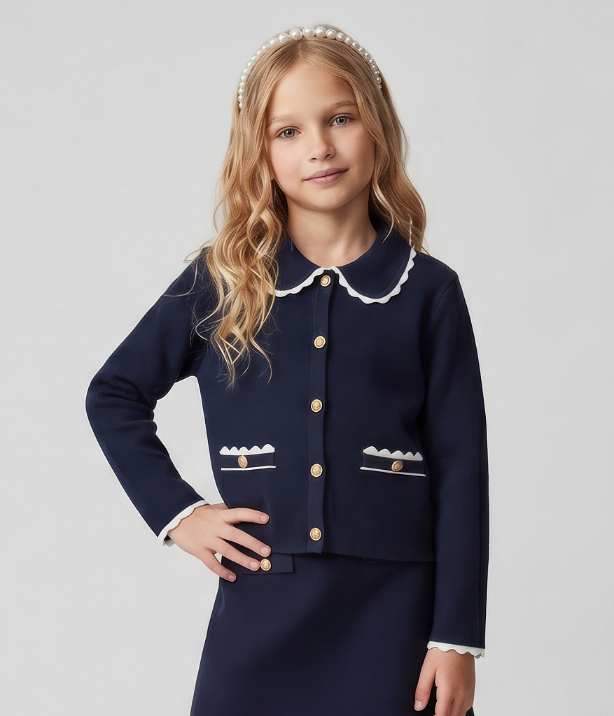 GIRLS Cardigan/Кардиган детский/AW26TKG003 синий