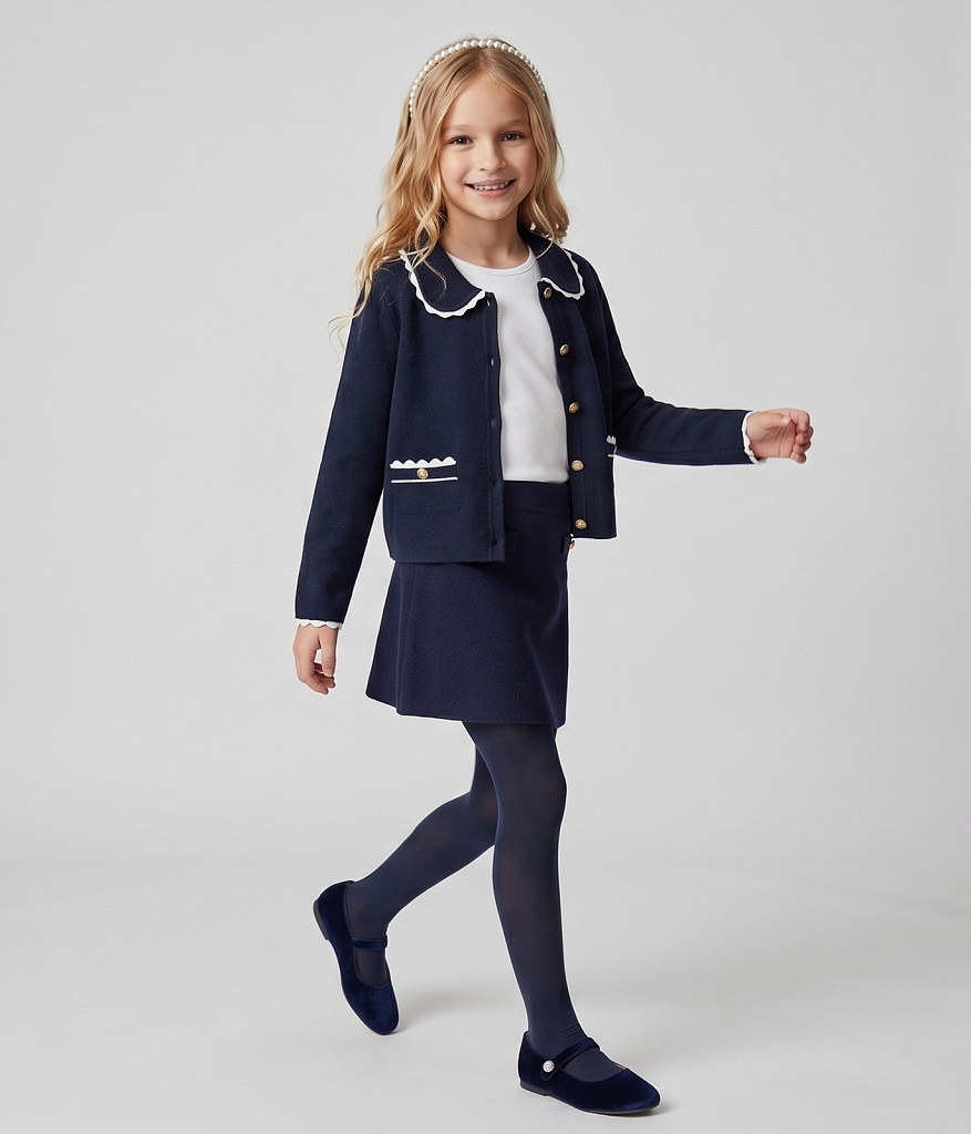 GIRLS Cardigan/Кардиган детский/AW26TKG003 синий
