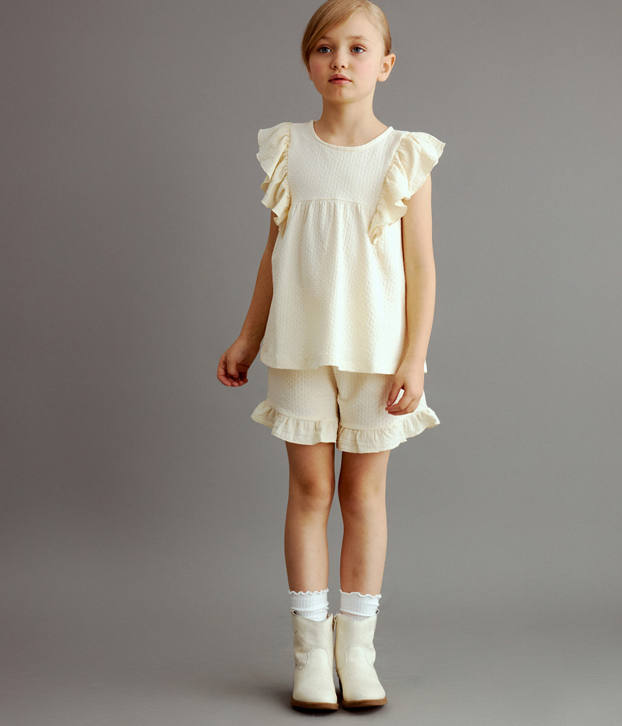 GIRLS Shorts/ Шорты детские/SS24TKG028 молочный
